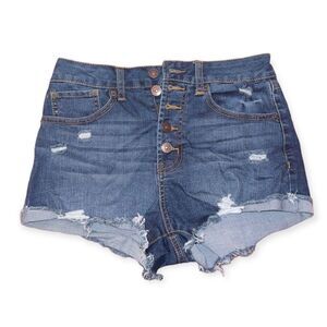High rise jeans shorts
